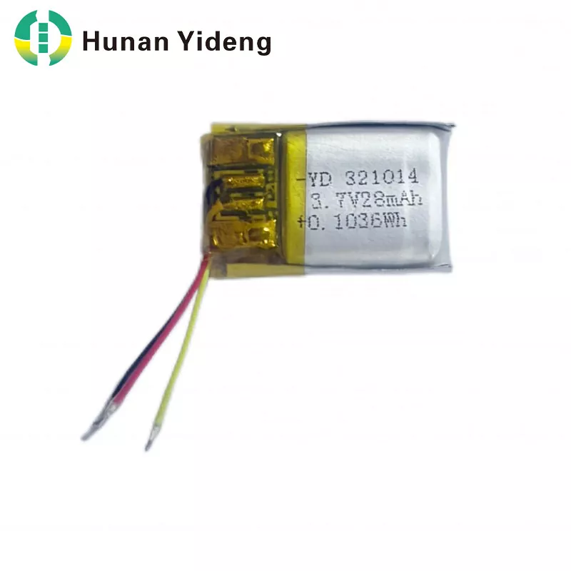 321014 28mah 3.7V Bateri Prismatik Kecil Boleh Dicas Semula