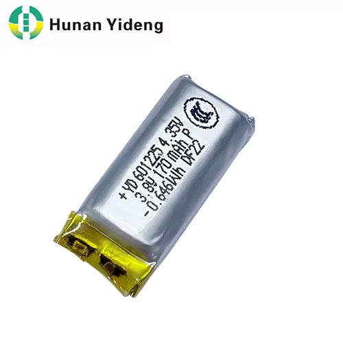 601225 Li-po Micro Battery for Medical Gadgets and Consumer Electronics